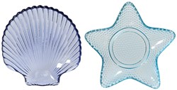 Decoris assiette en verre coquillage ou étoile - Ø14cm - accessoire de table
