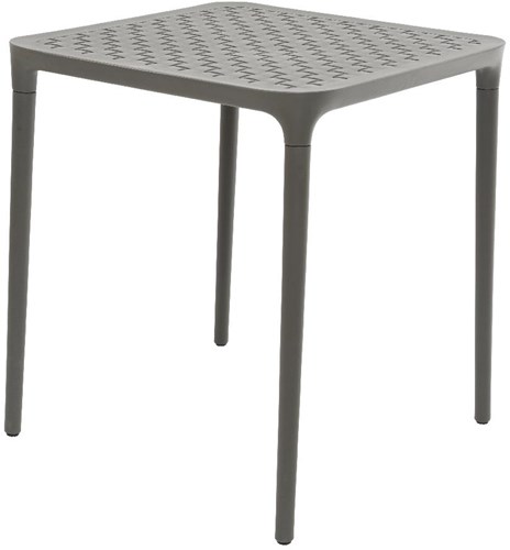 Table en plastique Porto anthracite 65x65cm table d'appoint jardin