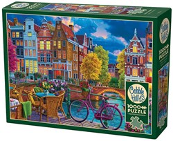 Cobble Hill puzzle 1000 pièces - Rue chaleureuse puzzle adultes