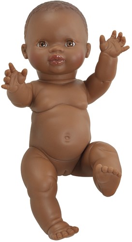 Paola Reina Gordi Poupée Bébé Fille Amparo Brun Foncé - 34 cm