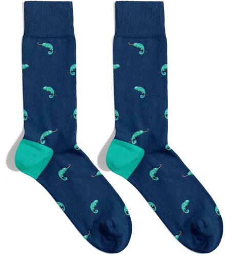 ZZNW chaussettes homme 41-46 - motif caméléons chaussettes confortables