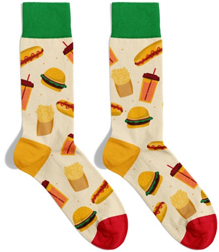 ZZNW chaussettes Fastfood 41-46 design coloré pour adultes