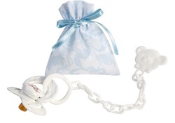 Asi tétine de poupée avec sac bleu bébé - accessoire poupée