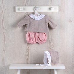 Asi vêtements de poupée - style scandinave rose et sable - tenue pour poupée