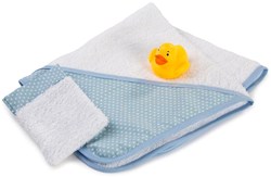 Asi set de bain pour poupée avec serviette, gant et canard - jouet de bain