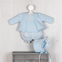 Asi tenue de poupée bleu bébé imprimé Liberty vêtement poupée