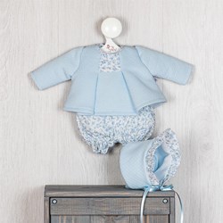 Asi tenue de poupée bleu bébé imprimé Liberty vêtement poupée