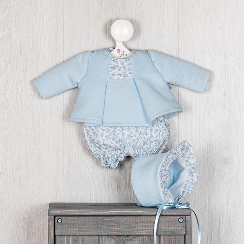 Asi tenue de poupée bleu bébé imprimé Liberty vêtement poupée
