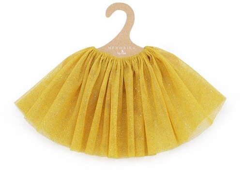 Asi jupe en tulle ocre or pour poupée - accessoire vêtement poupée