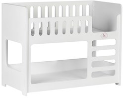 Asi lit superposé en bois maison de poupée blanc - accessoire mobilier poupée