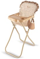 Chaise haute poupée Asi avec plateau et bavoir - Accessoire poupée collection Teresa