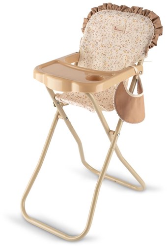 Chaise haute poupée Asi avec plateau et bavoir - Accessoire poupée collection Teresa
