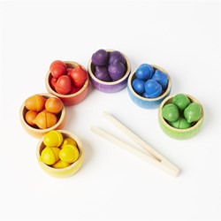 Grapat jouet en bois set de jeu bols et glands - éducatif