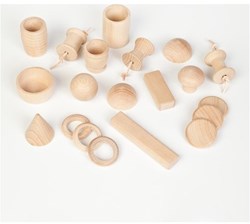 Grapat ensemble de jeu en bois Treasure Basket jouet ouvert 10 pièces