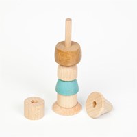 Grapat figurine empilable en bois jouet d'empilage 7 pièces-2
