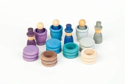 Grapat ensemble de jeu en bois hiver - jouet créatif 27 pièces