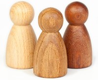 Grapat jouet en bois Nins tons bruns - 3 pièces jeu ouvert-2