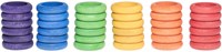 Grapat anneaux en bois couleurs arc-en-ciel - 36 pièces jouet éducatif-2