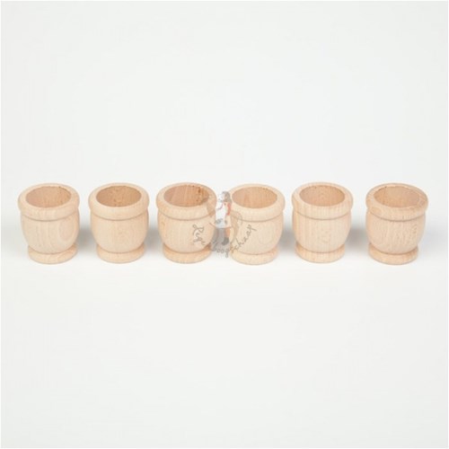 Grapat Barils en Bois Mates Couleur Naturelle 6 Pièces Jouet