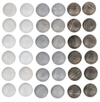 Grapat pierres mandala en bois gris - 36 pièces jouet ouvert
