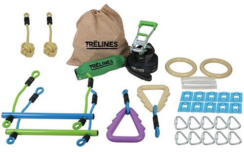 Trelines Ninja Adventure Line - Jeu d'escalade extérieur 11m pour enfants-3
