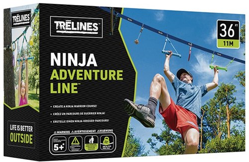 Trelines Ninja Adventure Line - Jeu d'escalade extérieur 11m pour enfants-2