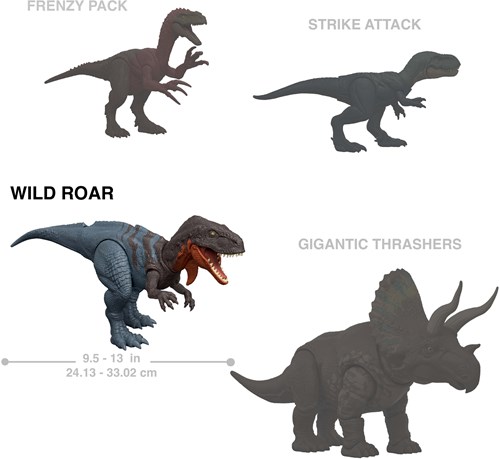 Mattel jouet dinosaure Jurassic World Wild Roar Afrovenator avec lumière et son-3