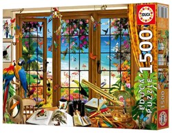 Educa puzzle fenêtre ornithologues 1500 pièces carton