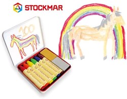 Stockmar édition arc-en-ciel crayons de cire avec or et argent 8 pièces