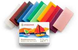 Stockmar pâte à modeler à la cire d'abeille set créatif 12 couleurs 100x40 mm