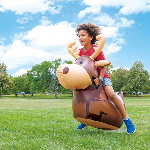 DoUPlay jouet sauteur élan gonflable pour enfants, animal à sauter robuste-2