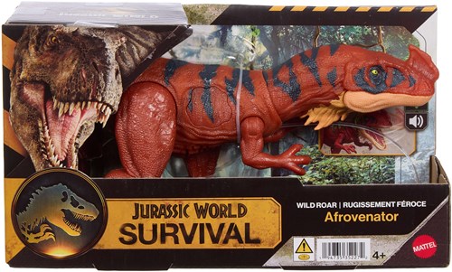 Mattel jouet dinosaure Jurassic World Wild Roar Afrovenator avec lumière et son-2