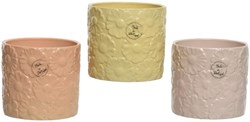 Decoris pot de fleurs céramique coloré rond Ø12.8x13.1cm intérieur