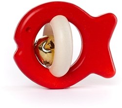 Bajo Hochet en bois Poisson - Rouge