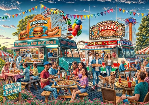Bluebird Puzzle puzzle Food Truck - 2000 pièces jouet coloré-2