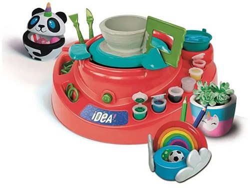 Clementoni Set de poterie jouet créatif avec tour et argile-3