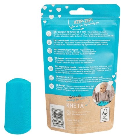 Kneta pâte à modeler bleue vegan durable 100g jouet créatif-2
