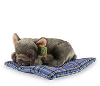 Rappa peluche Bouledogue Français sur coussin 23 cm écologique
