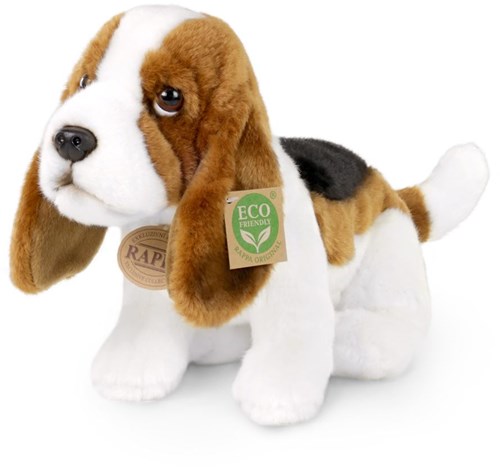 Rappa peluche chien basset 32 cm jouet écologique