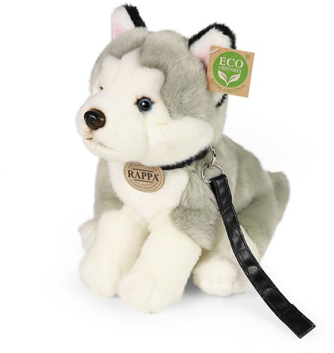 Rappa peluche chien husky 28 cm jouet écologique pour enfants