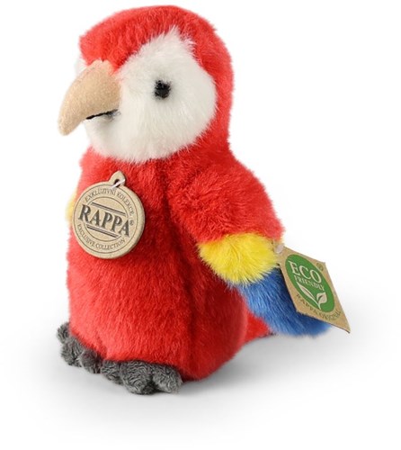 Rappa perroquet en peluche rouge 16 cm jouet écologique