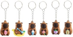 Jonotoys porte-clés capybara 4cm marron plastique cadeau tendance