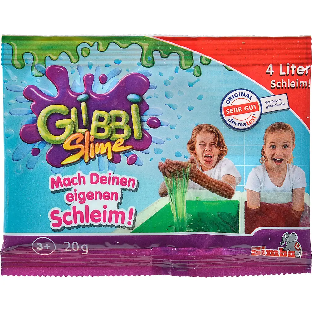 Glibbi fabrication de slime poudre pailletée DIY set 20g pour enfants