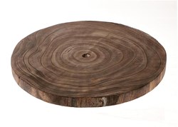 HBX natural living assiette de présentation bois brun foncé 45 cm plateau déco