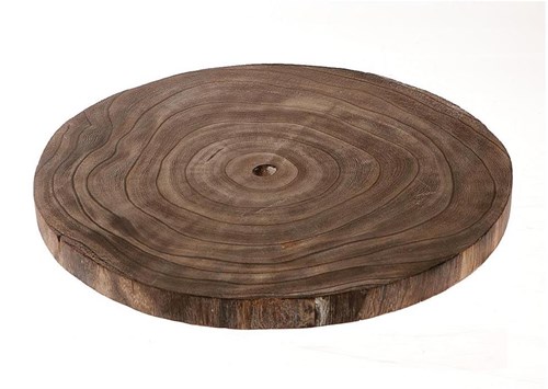 HBX natural living assiette de présentation bois brun foncé 45 cm plateau déco