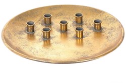 HBX natural living bougeoir métal doré pour 7 bougies Ø30cm ambiance luxe