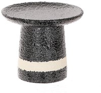 HBX natural living bougeoir noir céramique pour bougie pilier 12x10,5cm