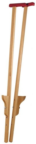 nic échasses jouet en bois 120 cm avec poignée - jeu d'équilibre