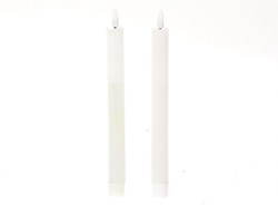 HBX natural living bougie de table LED blanche - lot de 2 - effet flamme réaliste