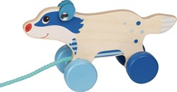 Goki jouet à tirer en bois - blaireau - jouet éducatif pour tout-petits